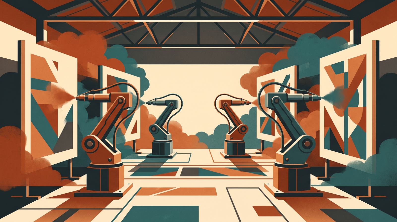 Midjourney vs Ideogram vs Recraft vs Freepik — editorial illustration