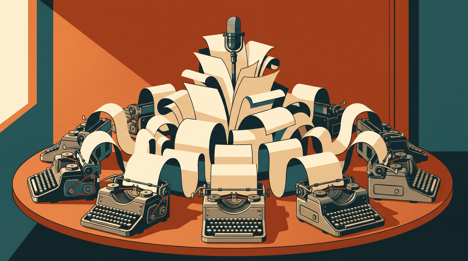 Granola vs Fathom vs Otter vs Fireflies vs tl;dv — editorial illustration