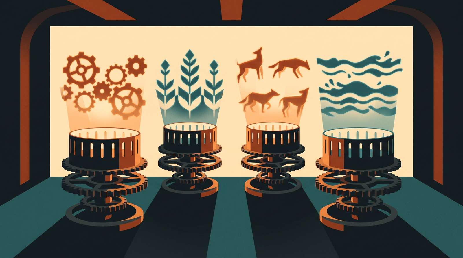 Runway vs Kling vs Luma vs Sora — editorial illustration