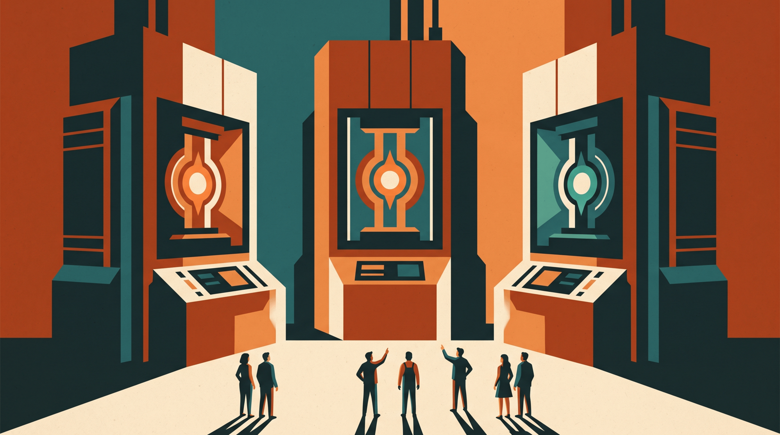 ChatGPT vs Claude vs Gemini — editorial illustration