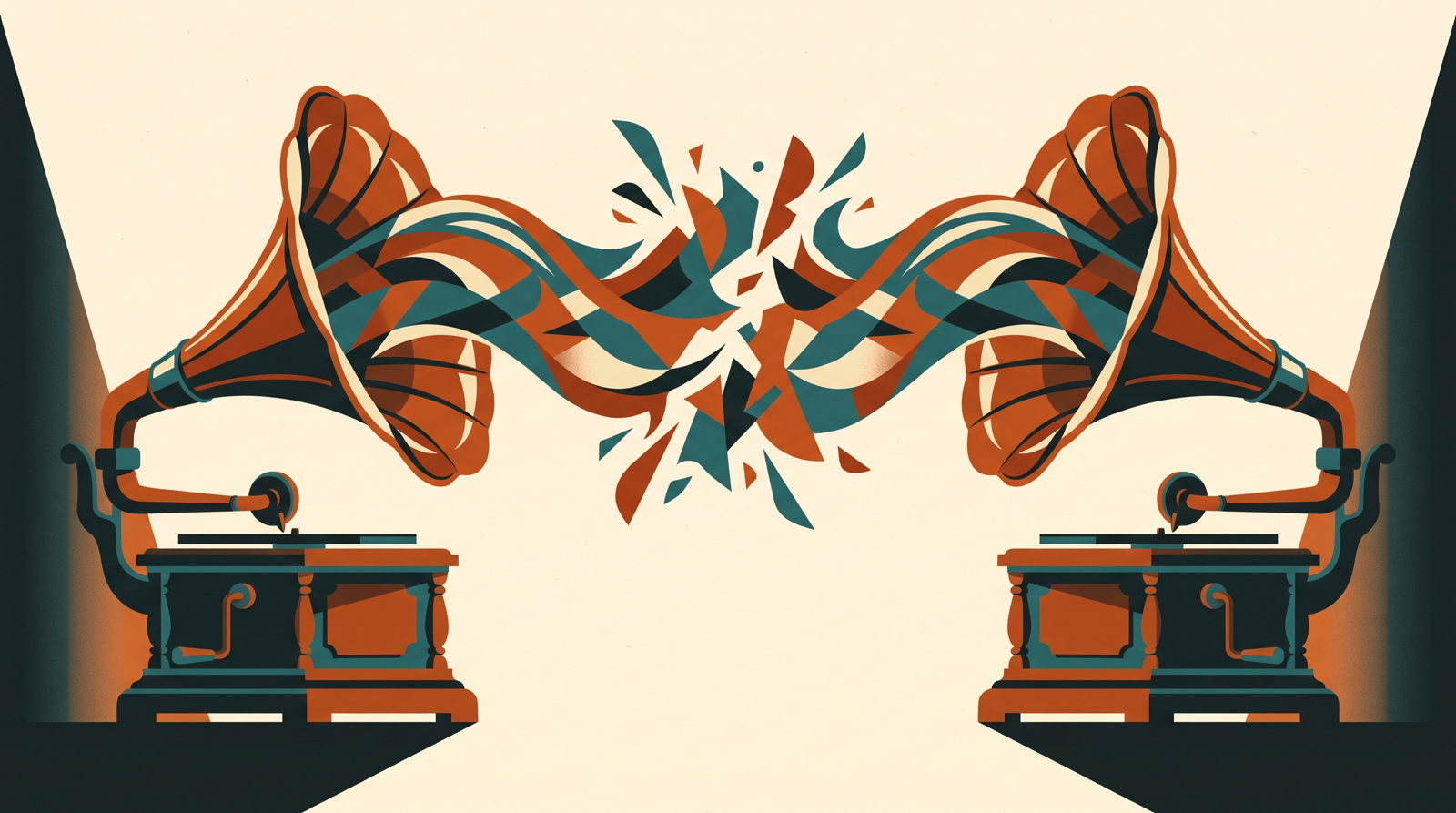Suno vs Udio — editorial illustration